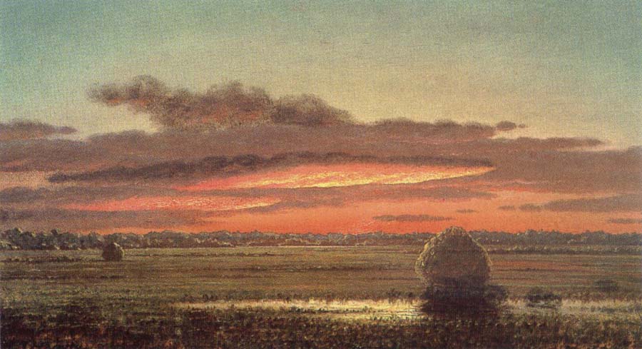 Martin Johnson Heade Sunset above the swamp